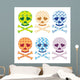 Skull Fashion Icon Set Wall Decal
