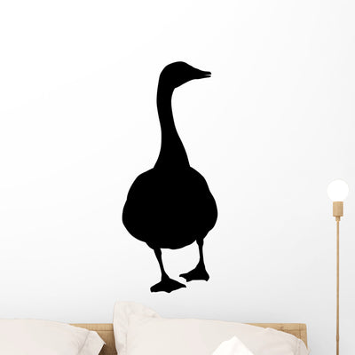 Goose Silhouette Wall Decal shown on a wall