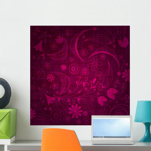 Vintage floral background Wall Mural