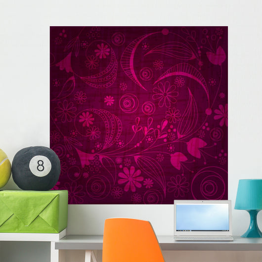 Vintage floral background Wall Mural