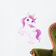Cute horse princess rearing up Wall Decal