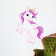 Cute horse princess rearing up Wall Decal