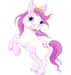 Cute horse princess rearing up Wall Decal