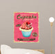 Vintage cupcake poster design 