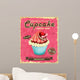 Vintage cupcake poster design 