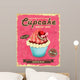 Vintage cupcake poster design 