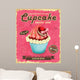 Vintage cupcake poster design 