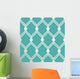 Turquoise Diamonds Retro Wall Mural