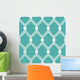 Turquoise Diamonds Retro Wall Mural