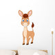 Cute donkey cartoon Wall Decal