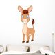 Cute donkey cartoon Wall Decal