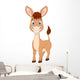 Cute donkey cartoon Wall Decal