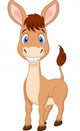 Cute donkey cartoon Wall Decal