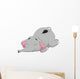 Cartoon elephant sleeping Wall Decal