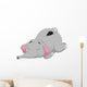 Cartoon elephant sleeping Wall Decal