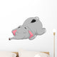Cartoon elephant sleeping Wall Decal