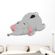 Cartoon elephant sleeping Wall Decal