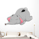 Cartoon elephant sleeping Wall Decal