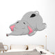 Cartoon elephant sleeping Wall Decal