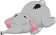 Cartoon elephant sleeping Wall Decal