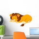 Lion cartoon sleeping Wall Decal