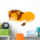 Lion cartoon sleeping Wall Decal