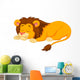 Lion cartoon sleeping Wall Decal