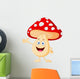 Cute mushroom cartoon Wall Mural