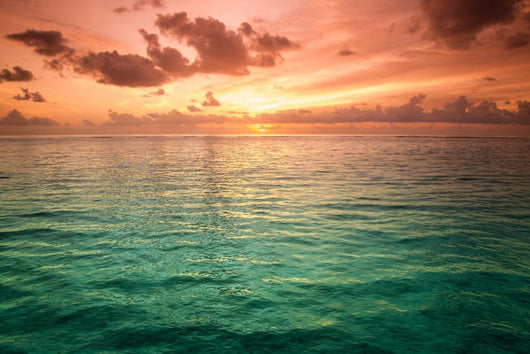 Tropical Blue Sea Water in Maldives 