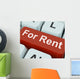 For Rent Key Means Lease Or Rental. Wall Mural