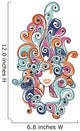 Wavy rainbow hairstyle Wall Decal