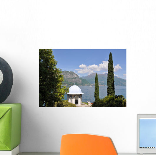 View to the lake Como from villa Monastero. Italy Wall Mural