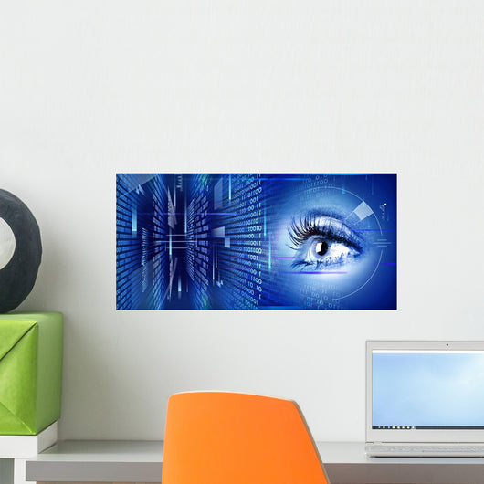 Eye on technology background. 
