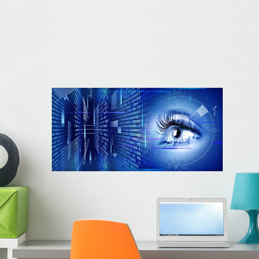 Eye on technology background. 