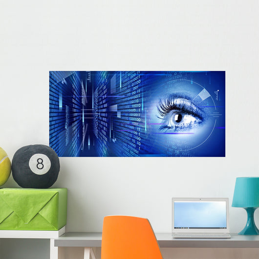 Eye on technology background. 