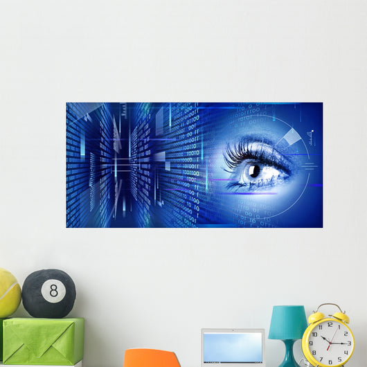 Eye on technology background. 