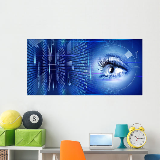 Eye on technology background. 