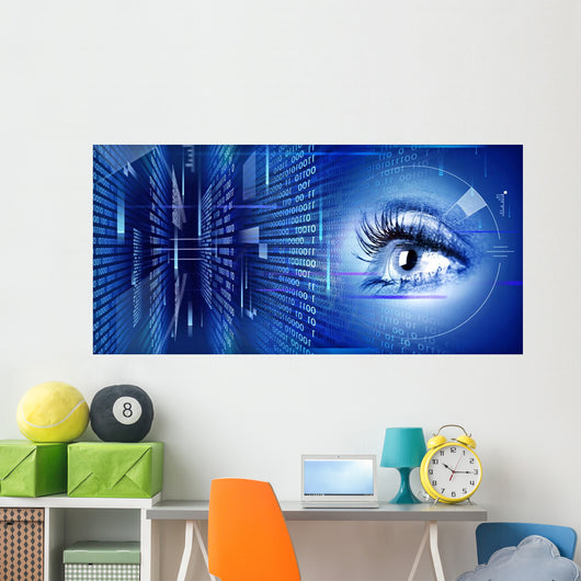Eye on technology background. 