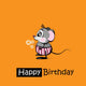 Happy Birthday Smile Mousy Wall Mural