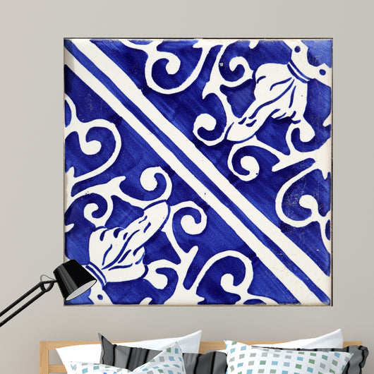 Traditional tiles from Porto, Portugal Wall Mural