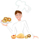 Female Baker with Sweet Wall Decal