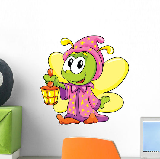 Firefly in Pajamas on White Background, Vector Illustration 