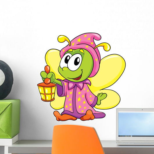 Firefly in Pajamas on White Background, Vector Illustration 
