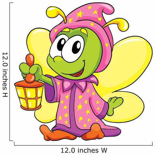 Firefly in Pajamas on White Background, Vector Illustration 