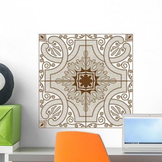 Azulejo Portugues Marrom Wall Mural