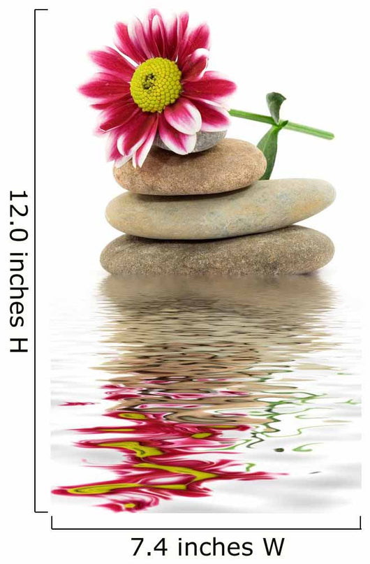 zen spa stones with flowers 