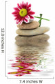 zen spa stones with flowers 