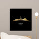 Paris France city skyline silhouette black background 