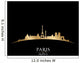 Paris France city skyline silhouette black background 