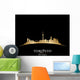 Toronto Ontario Canada city skyline silhouette black background 